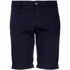 Mason's, Korte broeken, Heren, Blauw, M, Katoen, Blauwe Bermuda Shorts