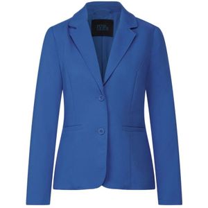 Street One, Blauwe Geknoopte Blazer Voorzakken Blauw, Dames, Maat:L