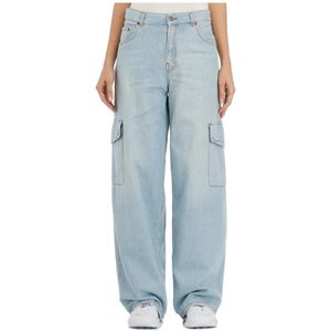 Haikure, Jeans, Dames, Blauw, W27, Cargo Jeans voor vrouwen