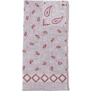 Eleventy, Paisley Print Katoenen Sjaal Grijs, Heren, Maat:ONE Size