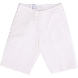 Carhartt Wip, Korte broeken, Heren, Wit, W28, Katoen, Natuurlijk geverfde herenshorts