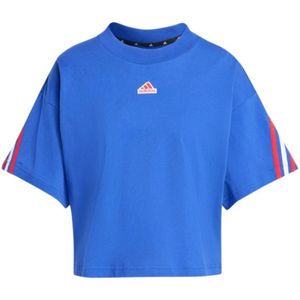 Adidas, Tops, Dames, Blauw, S, Katoen, T-Shirts