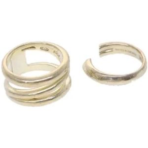 Tiffany & Co. Pre-owned, Pre-owned, Dames, Grijs, ONE Size, Pre-owned Metal rings