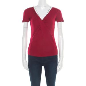 Armani Pre-owned, Pre-owned, Dames, Rood, S, Pre-owned Viscose tops