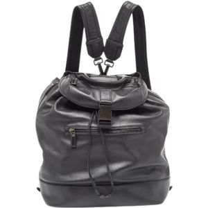 Prada Vintage, Pre-owned, Dames, Zwart, ONE Size, Pre-owned Leather backpacks