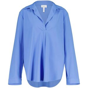 Sportalm, Blouses & Shirts, Dames, Blauw, 3Xl, Lichte Blouse V-Hals Zachte Touch Comfortabel Licht Kraag
