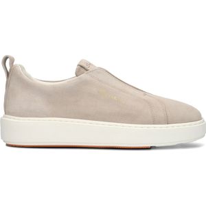 Santoni, Schoenen, Dames, Beige, 38 EU, Suède, Beige Suède Instap Sneakers