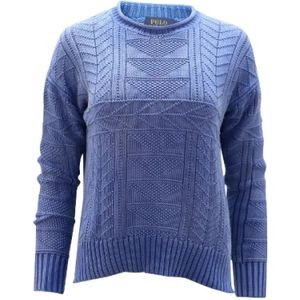 Ralph Lauren Pre-owned, Pre-owned Cotton tops Blauw, Dames, Maat:S