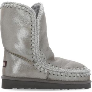 Mou, Schoenen, Dames, Grijs, 36 EU, Wol, Grijze Shearling Winterlaarzen