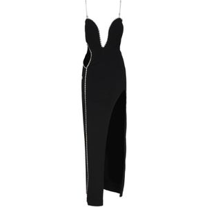 Philipp Plein, Kleedjes, Dames, Zwart, S, Zwarte Kristal Cut-Out Jurk