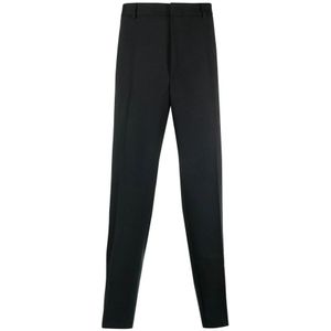 Jil Sander, Zwarte Pantalon Zwart, Heren, Maat:S