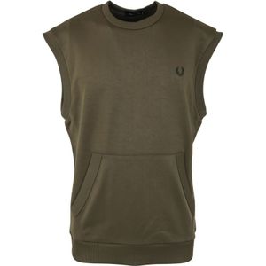 Fred Perry, Tops, Heren, Groen, L, Tricot Tank Top