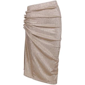 Paco Rabanne, Glamoureuze Asymmetrische Rok Geel, Dames, Maat:2XS