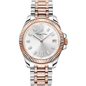 Thomas Sabo, Accessoires, Dames, Veelkleurig, ONE Size, Bicolor roségoud zilver horloge met zirkonia