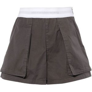 Alexander Wang, Korte broeken, Dames, Grijs, 3Xs, Short Shorts