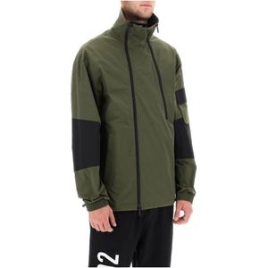 Dsquared2, Jassen, Heren, Groen, L, Katoen, Stretch Katoenen Blouson Jas