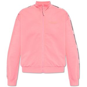 Moschino, Sweatshirts & Hoodies, Dames, Roze, XL, Katoen, Sweatshirt met opstaande kraag