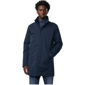 Nn07, Waterdichte en Ademende Trenchcoat met Afneembare Bodywarmer Blauw, Heren, Maat:M