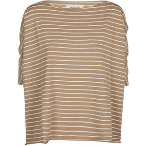 Liviana Conti, Tops, Dames, Bruin, S, Stijlvolle 3/4 Arm T-Shirt