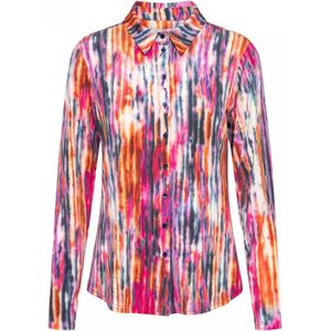 &Co Woman, Blouses & Shirts, Dames, Roze, L, Polyester, Lotte Watercolor Blouse