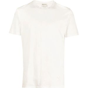 Maison Margiela, Witte T-shirts en Polos met puntige kraag Wit, Heren, Maat:S