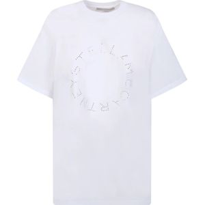 Stella McCartney, Tops, Dames, Wit, S, Katoen, Witte T-shirts voor dames