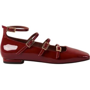 Alohas, Luke Onix Wijn Bourgondië Leren Ballet Flats Rood, Dames, Maat:36 EU