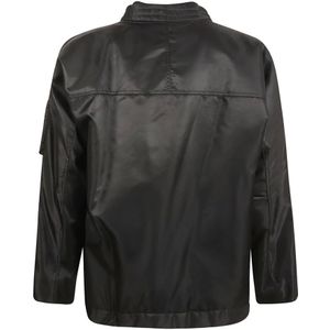 Marcelo Burlon, Jassen, Heren, Zwart, L, Zwarte Cross Kimono Bomber Jassen