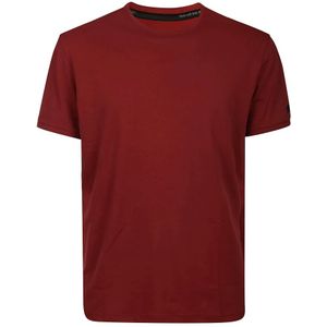 Rrd, RRD Rode Katoenen Korte Mouw T-Shirt Rood, Heren, Maat:S