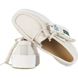 Clarks, Schoenen, Dames, Wit, 37 EU, Witte Wallabee Cup Moccasin Lifestyle Schoen