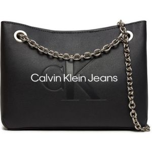 Calvin Klein, Tassen, Dames, Zwart, ONE Size, Gevormde Schouder Tas Herfst/Winter Collectie