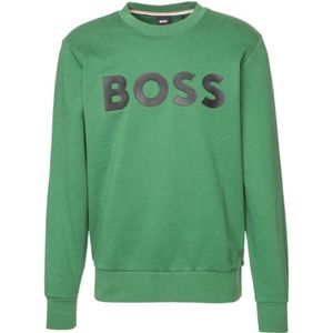 Hugo Boss, Sweatshirts & Hoodies, Heren, Groen, M, Casual Crewneck Sweatshirt