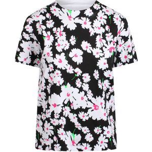 Msgm, Tops, Dames, Veelkleurig, S, Katoen, Bloemenprint Katoenen T-shirt Italië Gemaakt