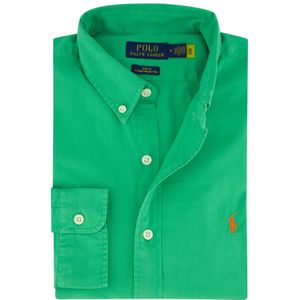 Ralph Lauren, Overhemden, Heren, Groen, L, Katoen, Groen Casual Slim Fit Overhemd