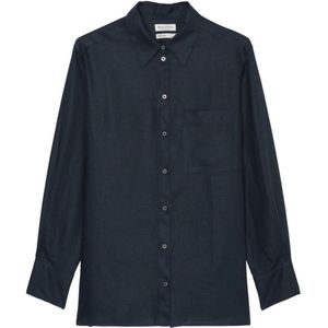 Marc O'Polo, Blouses & Shirts, Dames, Blauw, S, Linnen, Linnen blouse normaal