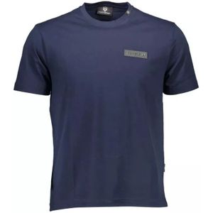 Plein Sport, Blauw Katoenen T-Shirt met Achterprint Blauw, Heren, Maat:S