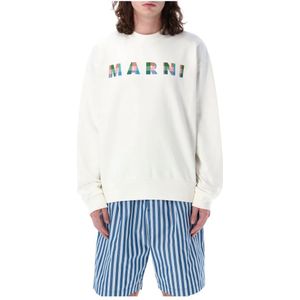 Marni, Sweatshirts & Hoodies, Heren, Wit, M, Sweatshirts
