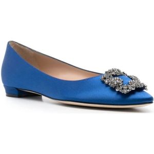 Manolo Blahnik, Ballerinas Blauw, Dames, Maat:38 EU