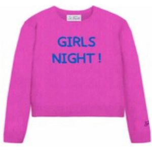 MC2 Saint Barth, Truien, Dames, Roze, L, Cashmere Crewneck Sweater Girls Night