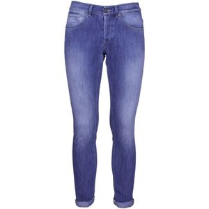 Dondup, Jeans, Heren, Blauw, W33, Katoen, Slim-fit Jeans