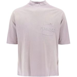 Maison Margiela, T-Shirts Paars, Heren, Maat:XL