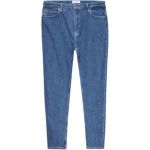 Calvin Klein, Jeans, Dames, Blauw, W31, High Rise Tapered Jeans in Blauw