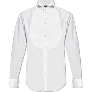 Emporio Armani, Katoenen shirt Wit, Heren, Maat:L