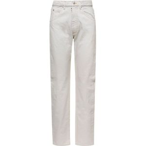 Maison Margiela, Jeans, Dames, Wit, W25, Katoen, Klassieke Straight Fit Dames Jeans