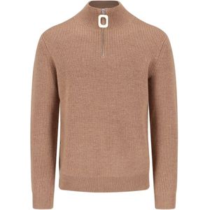 JW Anderson, Bruine Gebreide Coltrui voor Heren Bruin, Heren, Maat:M