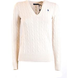 Ralph Lauren, Truien, Dames, Wit, S, Wol, Sky Trui voor Dames Aw 23