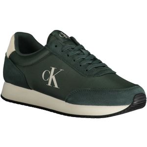 Calvin Klein, Schoenen, Heren, Groen, 43 EU, Groene Heren Sportieve Veterschoenen