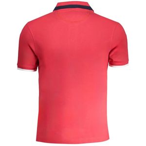 La Martina, Tops, Heren, Rood, 2Xl, Katoen, Rode Katoenen Poloshirt met Borduursel