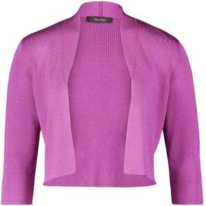 vera mont, Truien, Dames, Paars, L, Veelzijdige Gebreide Bolero met 3/4 Mouwen