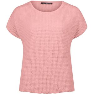 Betty Barclay, Blouses & Shirts, Dames, Roze, 2Xl, Gekreukeld Effect Boothals Top
